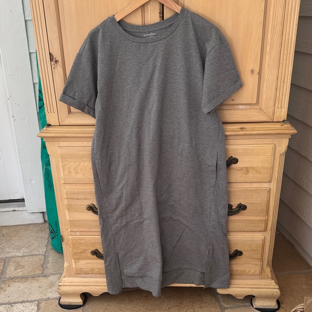 NWOT Eileen Fisher Charcoal Midi Dress